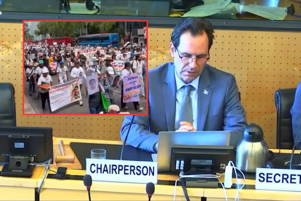El Comité de la ONU contra las Desapariciones Forzadas anunció la activación del artículo 34, el cual podría llevar el caso de las desaparciones en México a la Asamblea General de las Naciones Unidas. | Crédito: captura en X