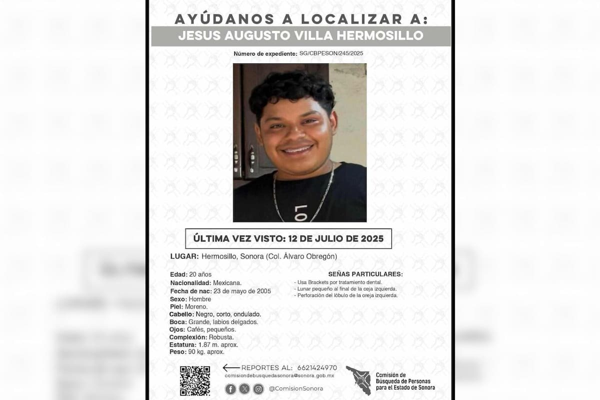Realizan volanteo para solicitar apoyo en la búsqueda de Jesús Augusto Villa, desaparecido desde el 12 de julio