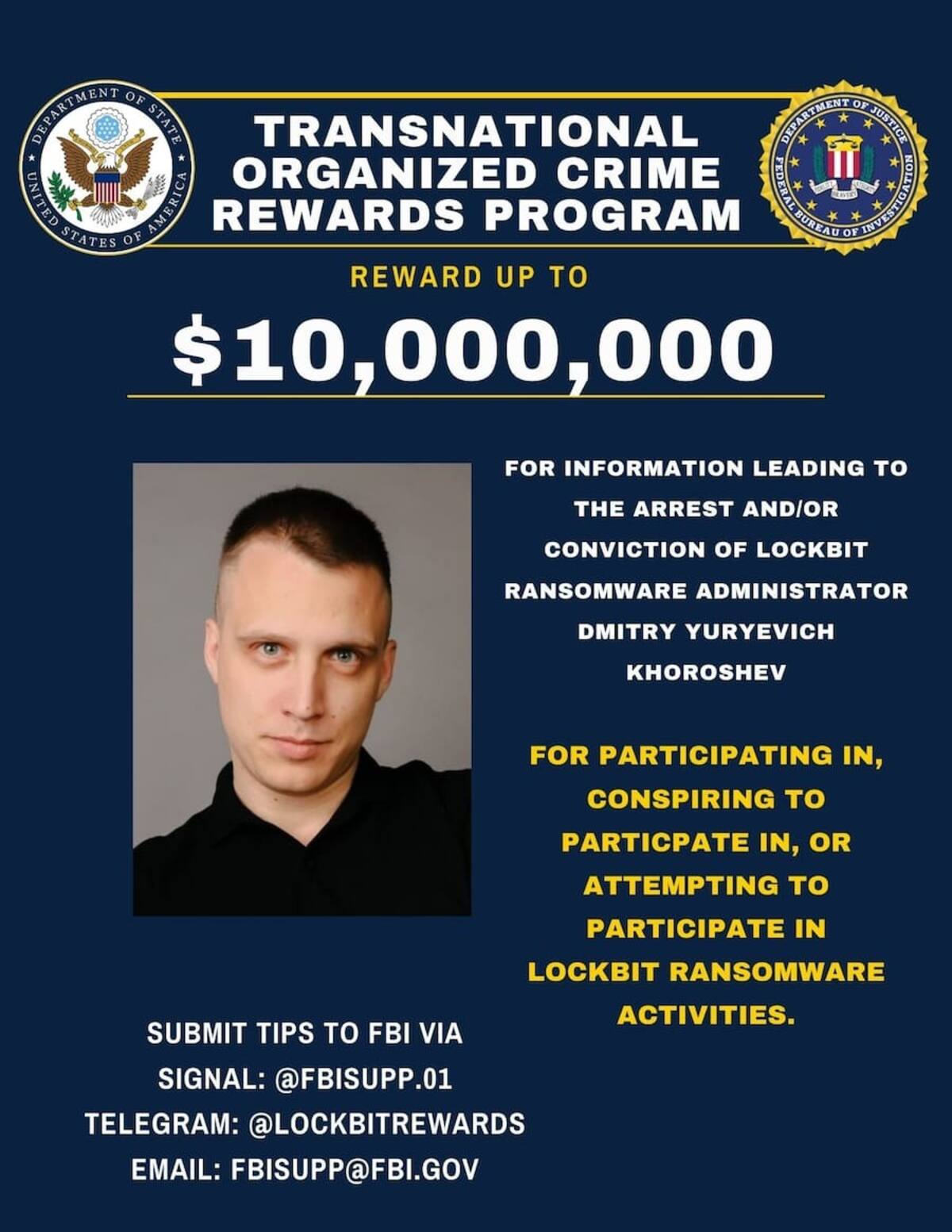 El hacker más buscado del mundo es ruso y EE.UU. ofrece US$10 millones de recompensa por su captura