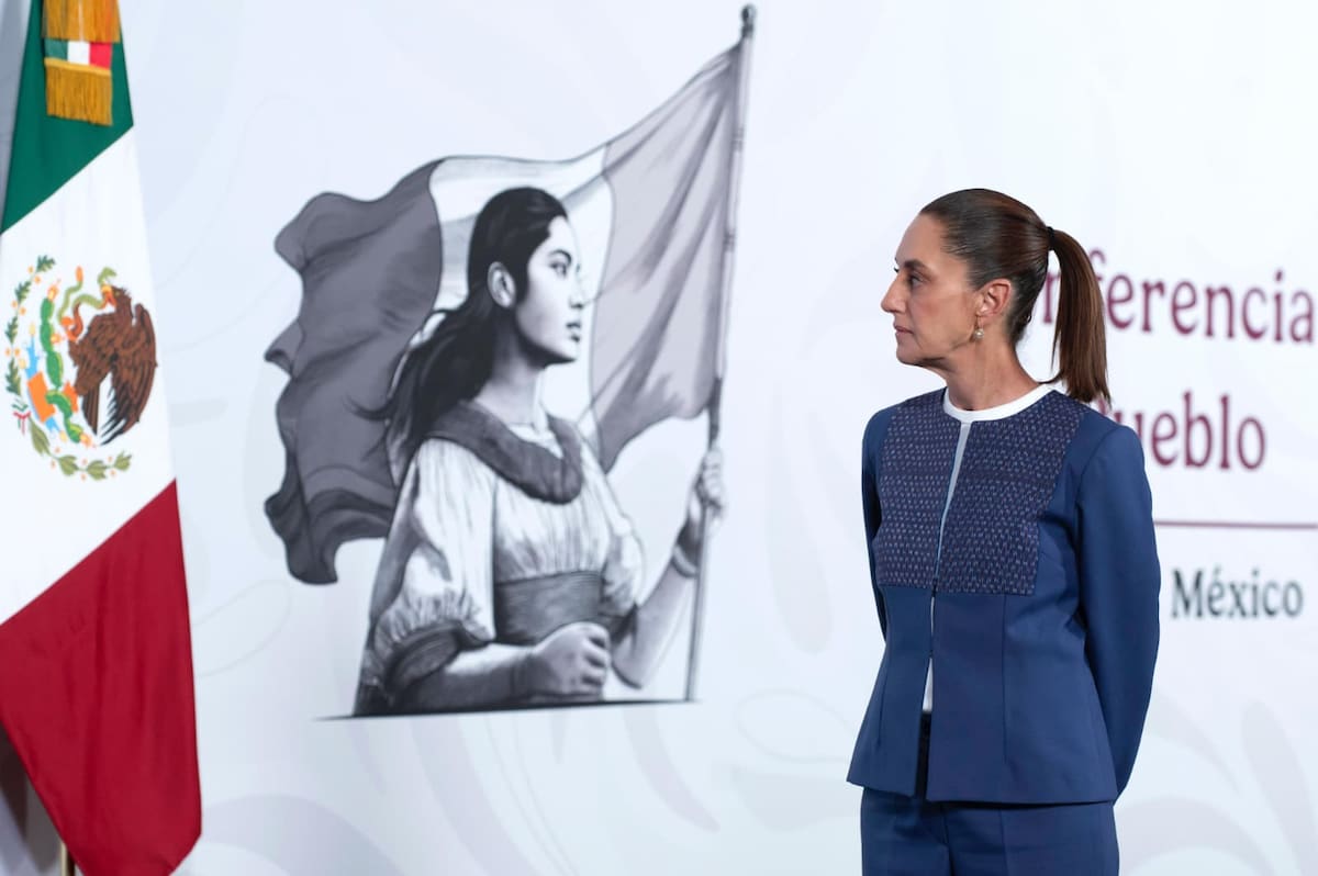 Claudia Sheinbaum Pardo durante su conferencia de prensa diaria