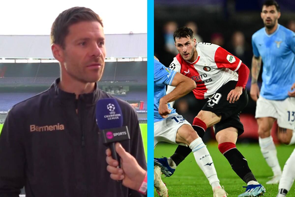 “Es una amenaza para cualquier defensa”: Xabi Alonso llena de elogios a Santi Giménez