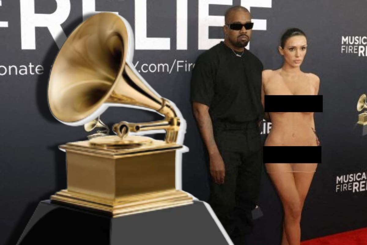 Los Grammys rompen en silencio sobre la aparición de Kanye West y Bianca Censori