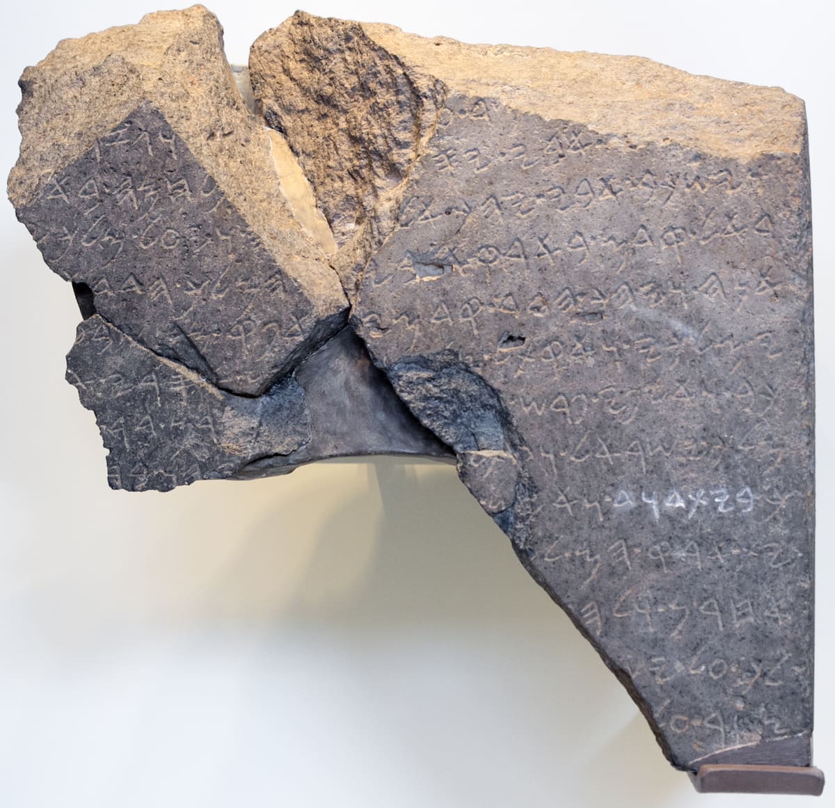Wikimedia / Wikipedia — Tel Dan Stele, Israel Museum. Highlighted in white: the sequence B Y T D W D