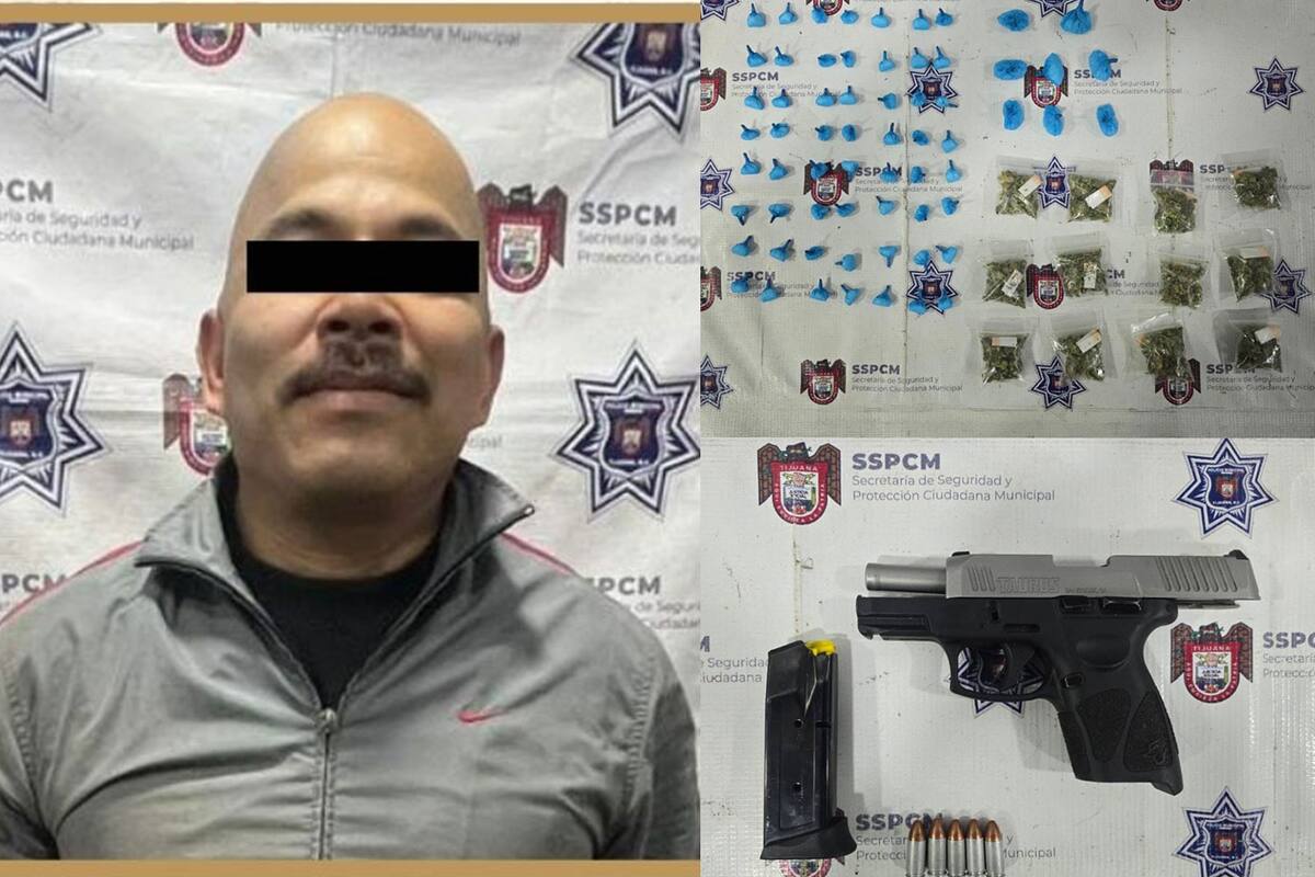 Detienen a sujeto armado con droga