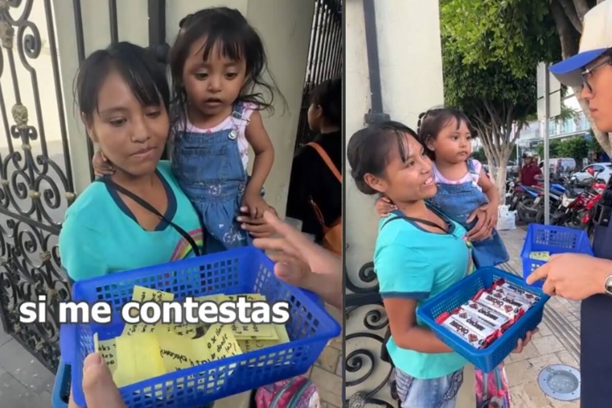 “No hemos comido”: Influencer se viraliza por ayudar a una vendedora ambulante con un bebé en brazos