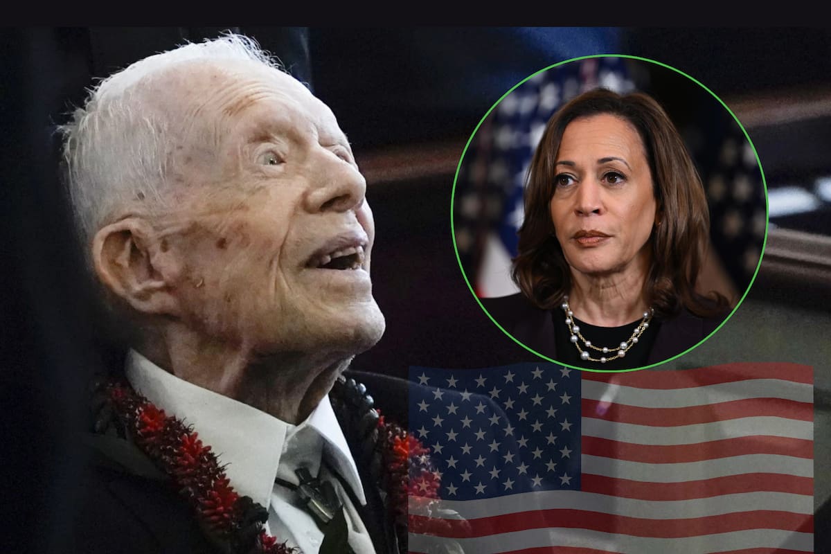 Expresidente Jimmy Carter quiere llegar a los 100 años “para votar por Kamala Harris”
