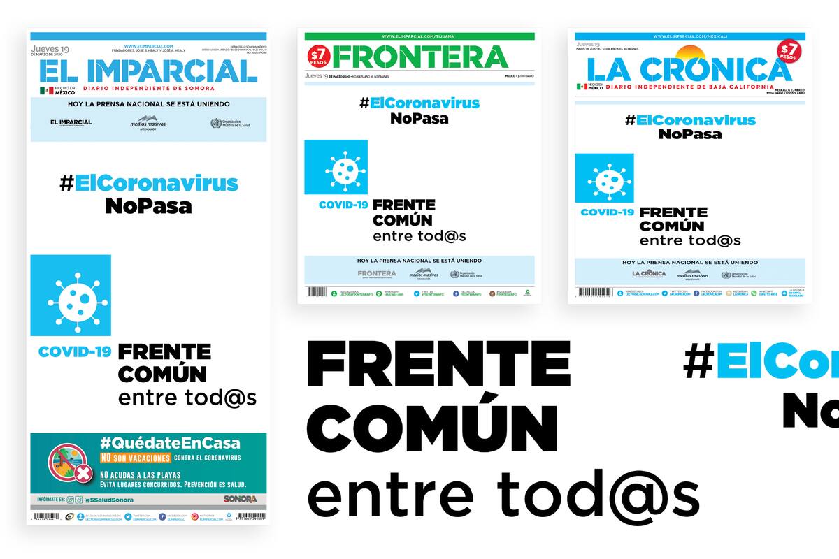 EL IMPARCIAL se une a frente común #ElCoronavirus no pasa