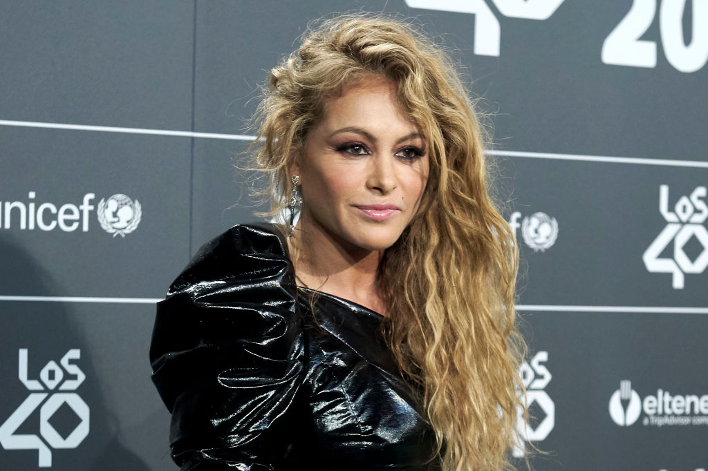 MADRID, SPAIN - SEPTEMBER 13: Singer Paulina Rubio attends the '40 Principales' awards nominated dinner at the Florida Park Club on September 13, 2018 in Madrid, Spain. (Photo by Carlos Alvarez/Getty Images)