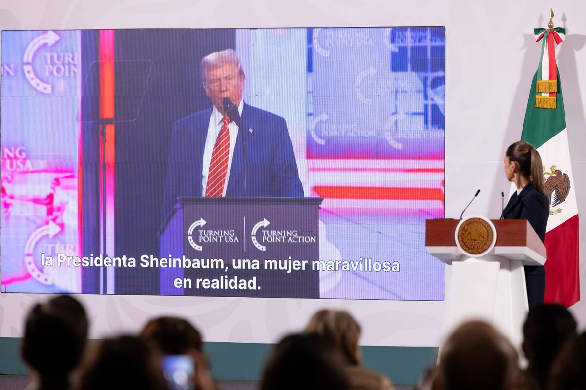 La presidenta Claudia Sheinbaum agradeció al presidente Trump por cómo se refirió a ella. | Crédito: Presidencia