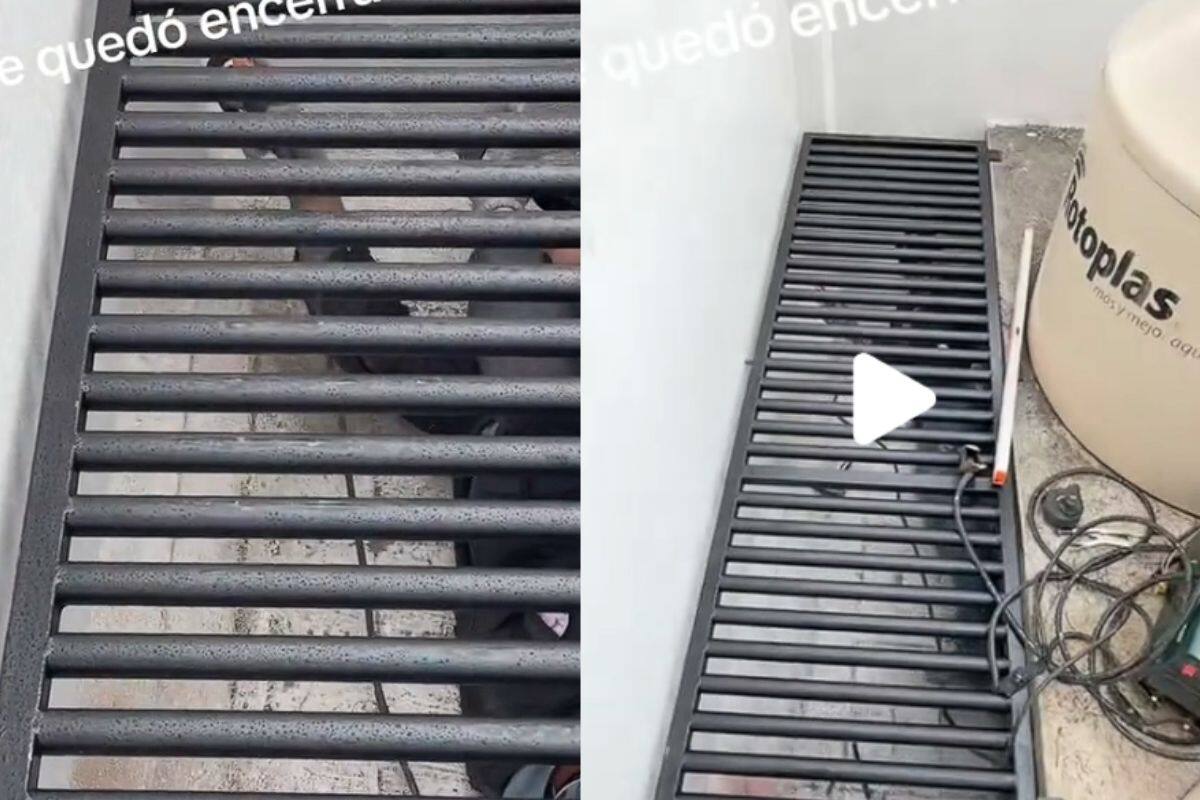 “Mi primera chamba”: Herrero se queda encerrado debajo de unas rejas mientras soldaba