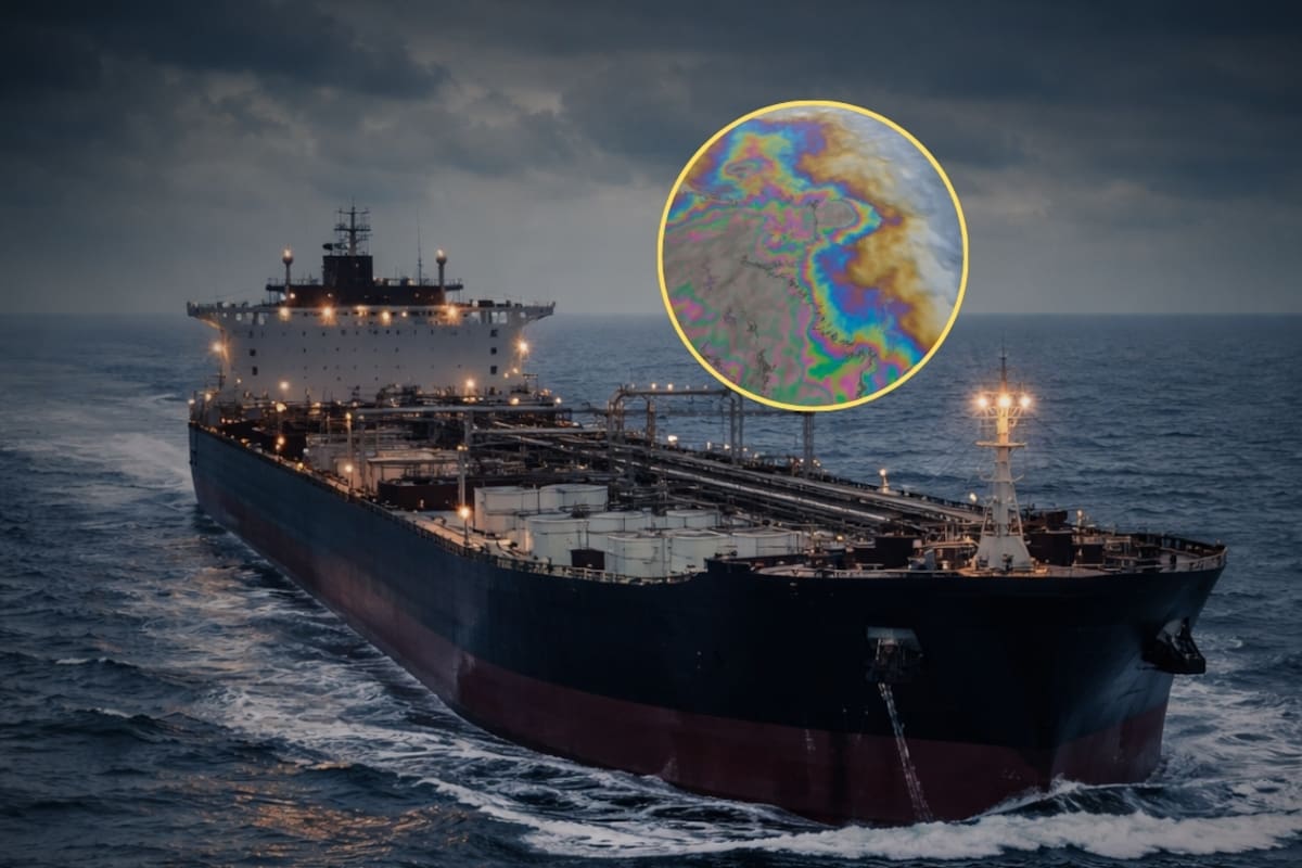 Buque “fantasma” de 410 metros navegó sin identificación en Campeche mientras se expandía una mancha de hidrocarburo; las autoridades creen que podría tratarse de otro caso de huachicol