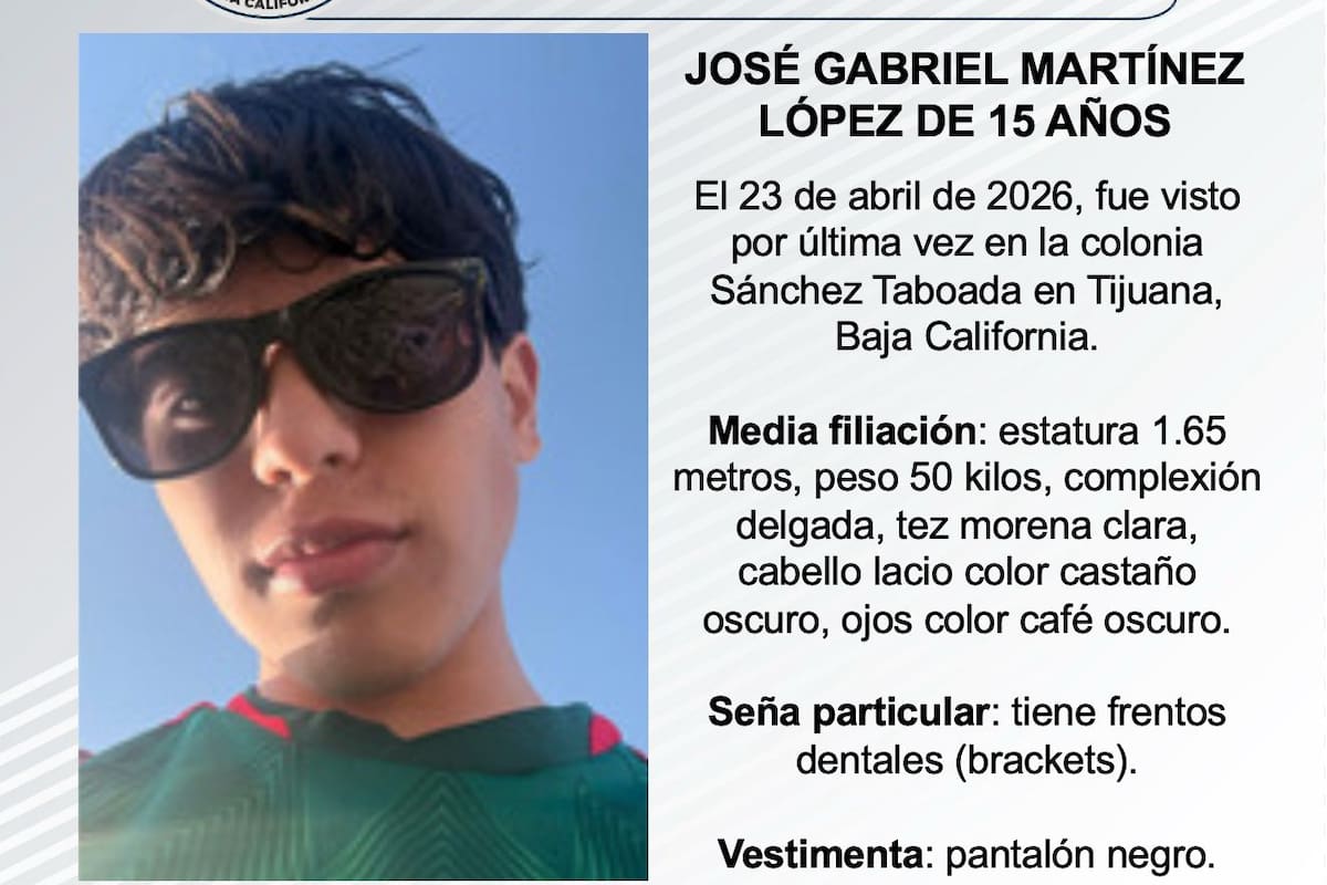 Se busca a José Gabriel Martínez López de 15