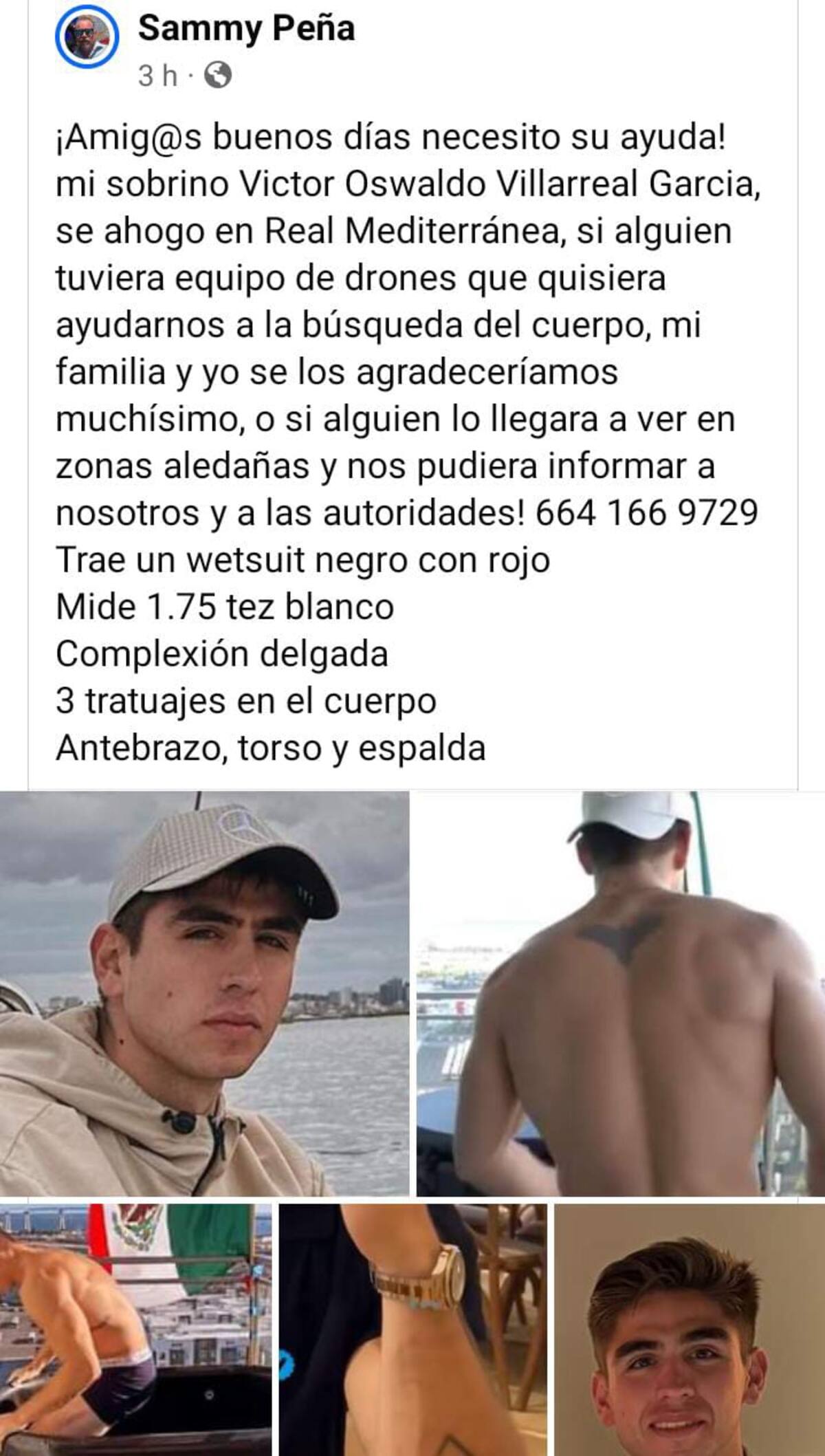 Piden apoyo para localizar a joven ahogado