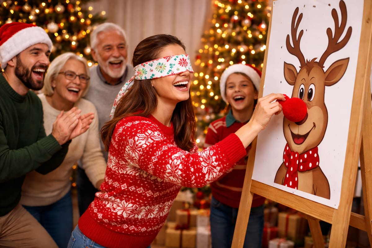 10 juegos divertidos y fáciles para pasar la Navidad en familia sin pantallas | Imagen hecha con IA