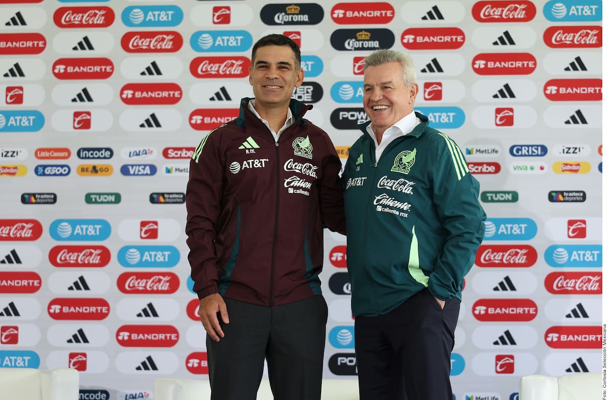 Rafael Márquez y Javier Aguirre durante su presentación como cuerpo técnico de la Selección Mexicana en 2024. (Foto: Archivo GH)