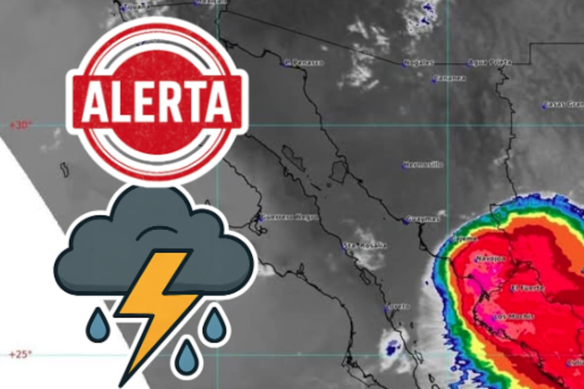 Tormentas eléctricas y lluvias fuertes se aproximan al sur de Sonora: Protección Civil emite aviso urgente