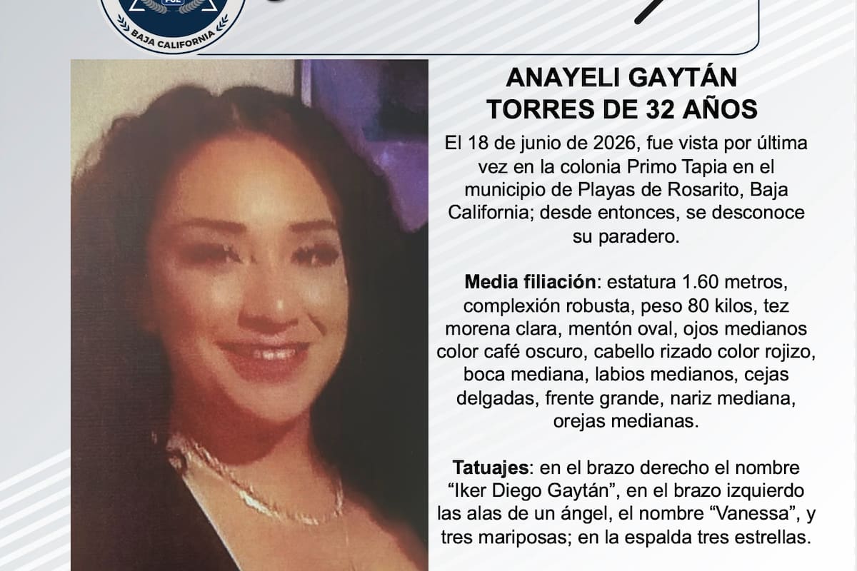 Se busca Anayeli Gaytán Torres de 32 años de edad