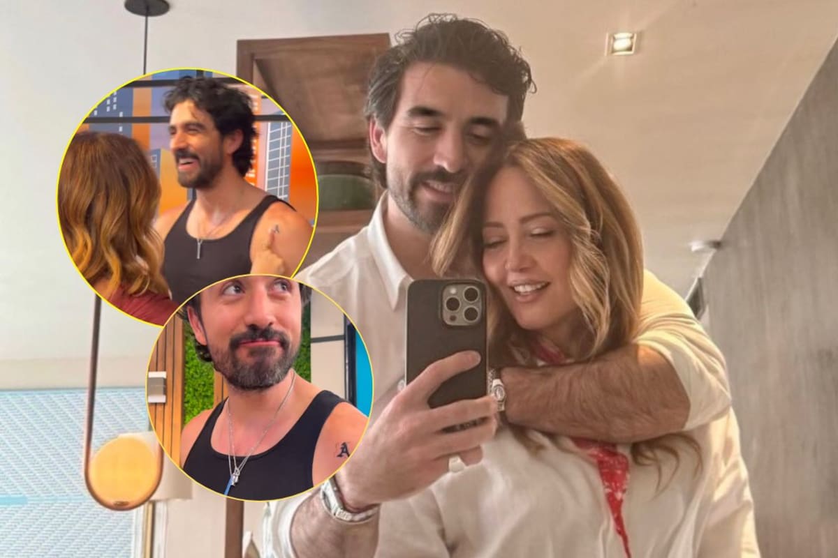 Durante la transmisión del programa Hoy, Luis Carlos Origel se tatúa la inicial “A” en el hombro en honor a su pareja, la conductora Andrea Legarreta