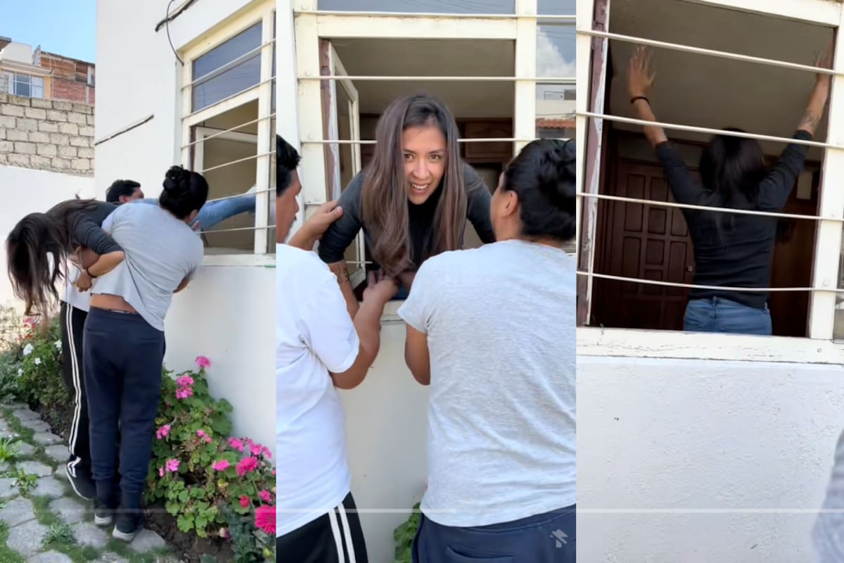 ¡Mujer casi se queda atascada al intentar entrar a su casa!: olvidaron las llaves adentro