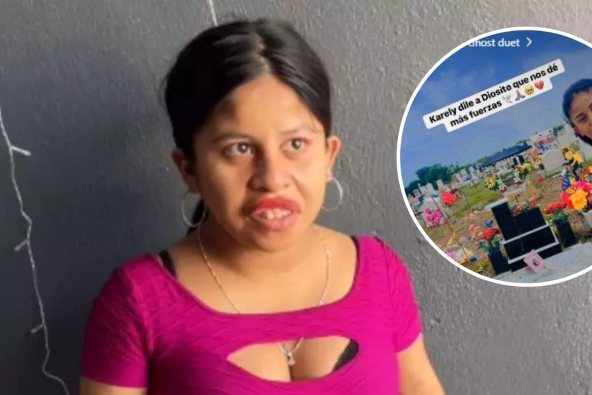 Lupita TikTok reaparece en redes con fotografía desde la tumba de su hija Karely