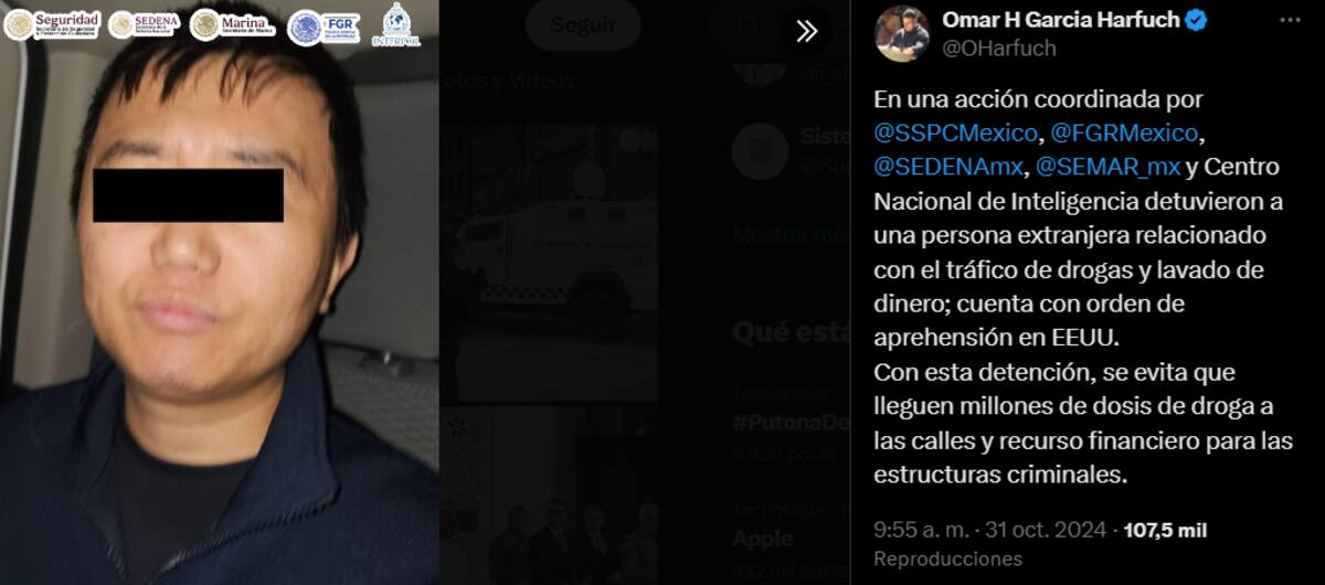 Cae el Chino: Omar García Harfuch detalla el caso.