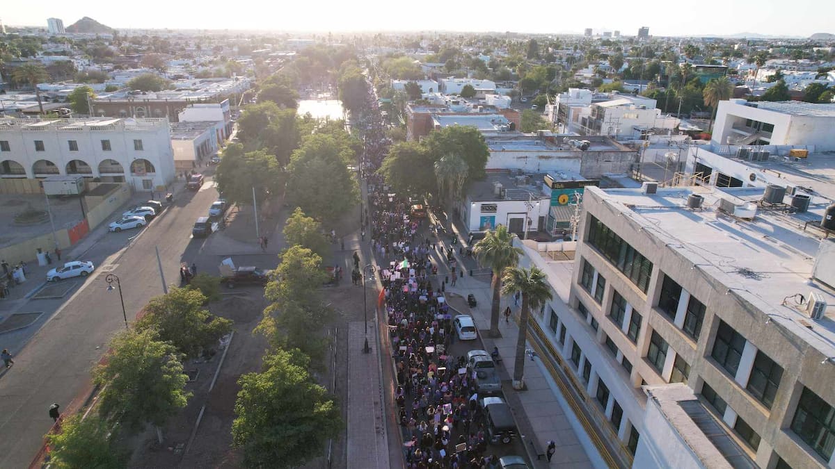 Marcha por el Día de la Mujer en Hermosillo, Sonora, el 8 de marzo del 2025. | Crédito: Juan Enrique Hernández