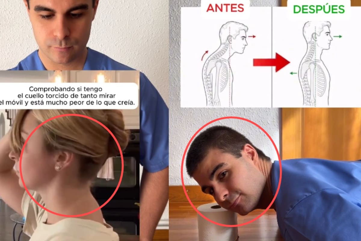 ¿Pasas mucho tiempo viendo el celular? Este ejercicio te ayuda a saber si tu cuello está desalineado