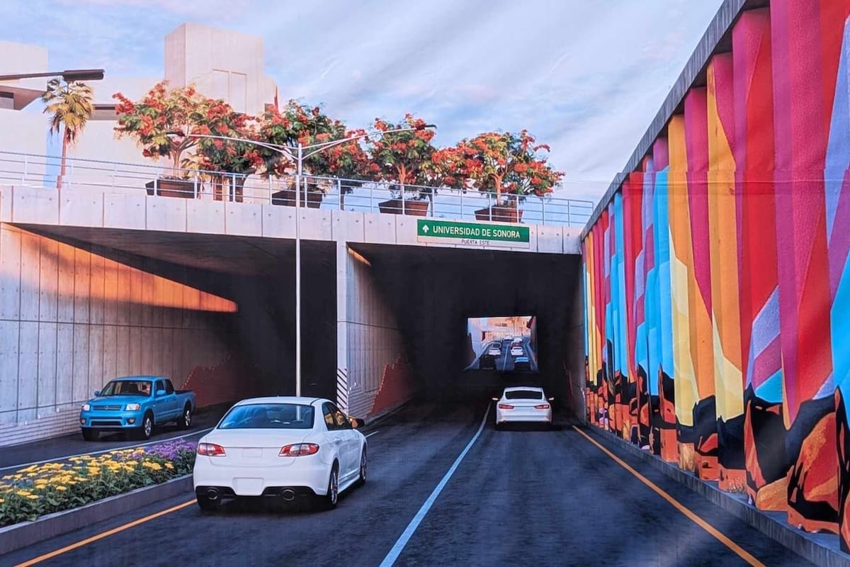 Paso a desnivel del bulevar Colosio en Hermosillo será inaugurado antes de lo previsto; registra 94% de avance