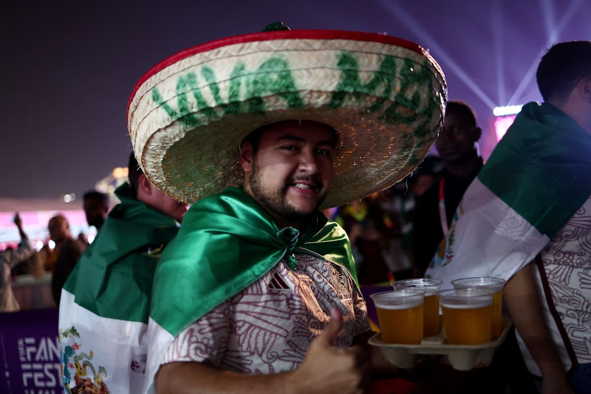 Foto de archivo de aficionado mexicano en Mundial de Qatar. Parque Al Bidda, Doha, Qatar. 19 de noviembre de 2022.
REUTERS/Marko Djurica