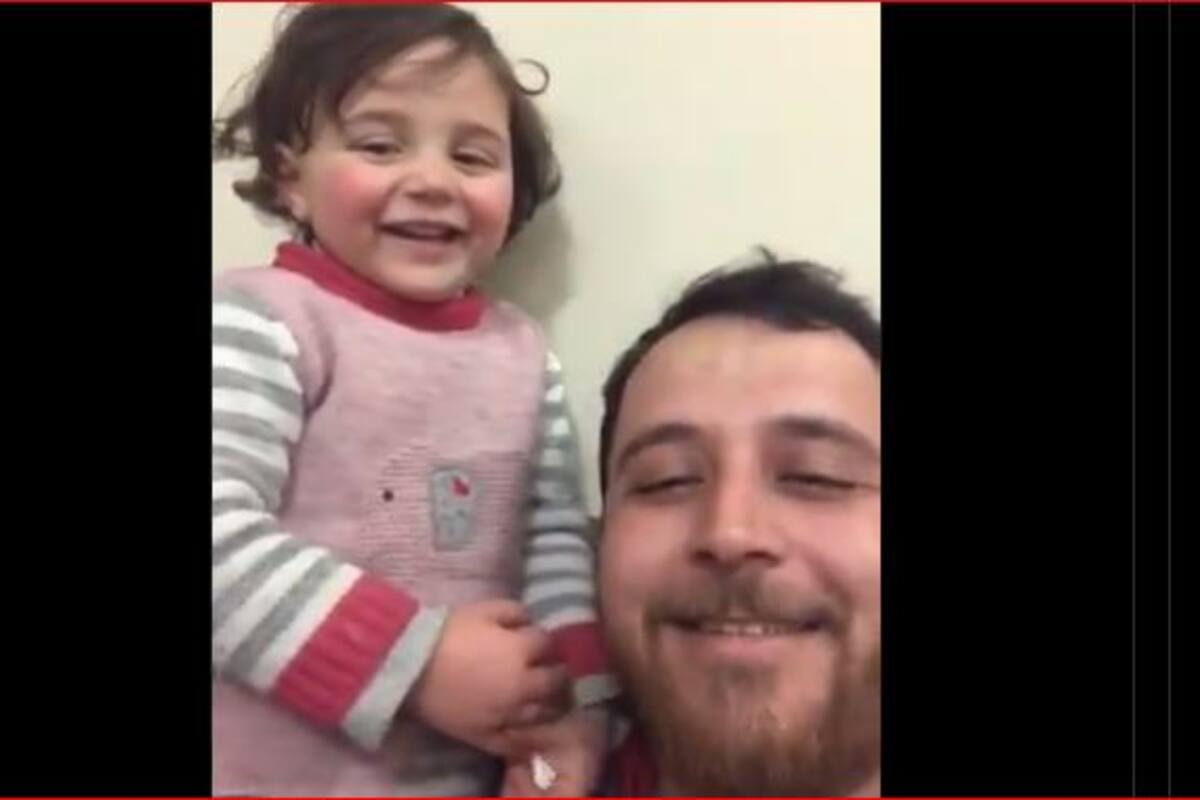 Hombre que hacía reír a su hija con las bombas, ha huido de Siria