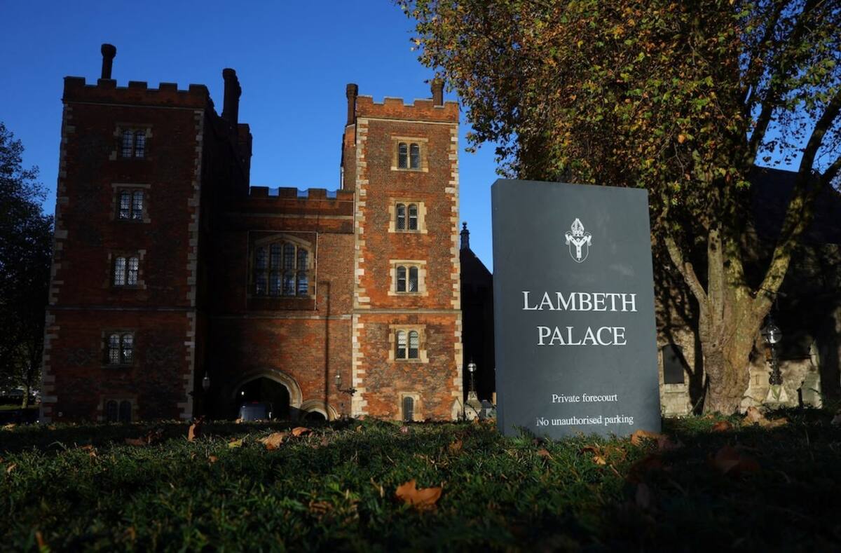 Vista general del Palacio de Lambeth, residencia oficial en Londres del arzobispo de Canterbury, Justin Welby, en Londres, Gran Bretaña, el 11 de noviembre de 2024. Foto: REUTERS/Toby Melville