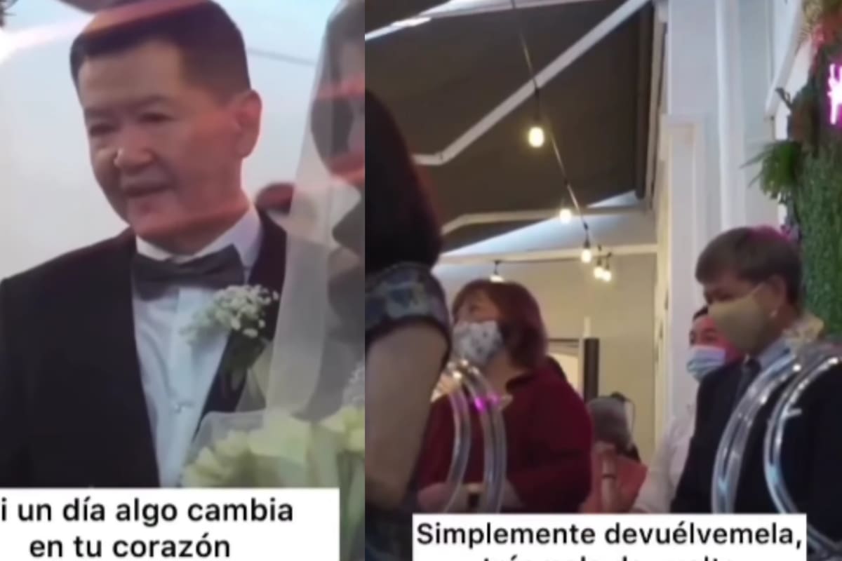 “Si algún día ya no quieres a mi hija, simplemente devuélvemela”: Padre pronuncia conmovedor discurso al entregar a su hija en el altar