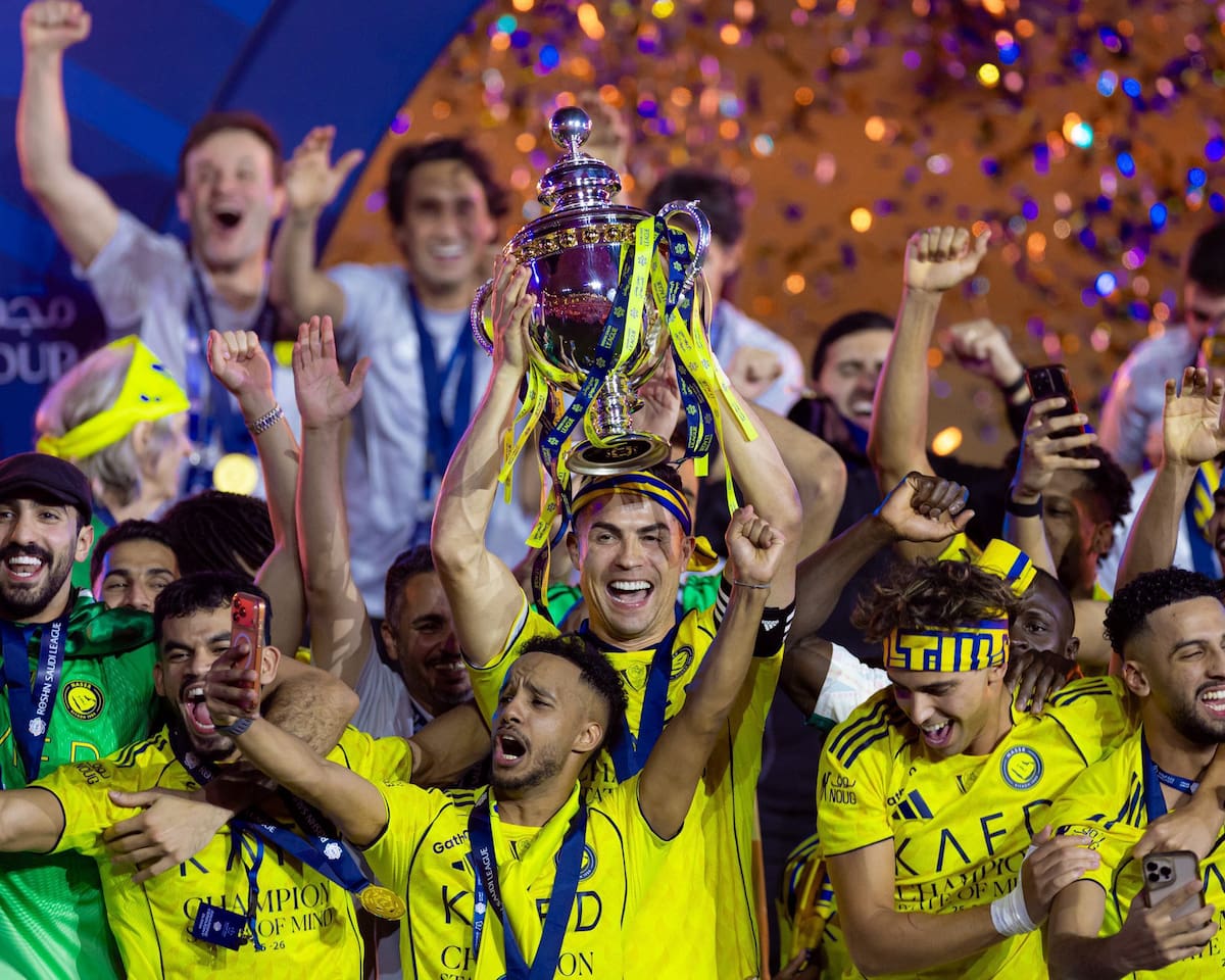 Cristiano Ronaldo es campeón con el Al-Nassr en la Liga de Arabia Saudita.