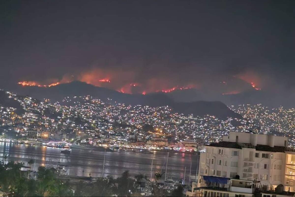 Reportan incendios forestales en Acapulco