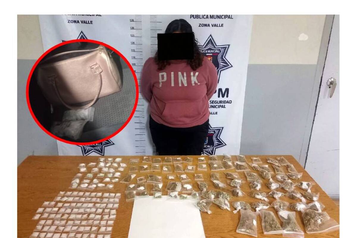 Mujer es detenida con más de 200 envoltorios de droga