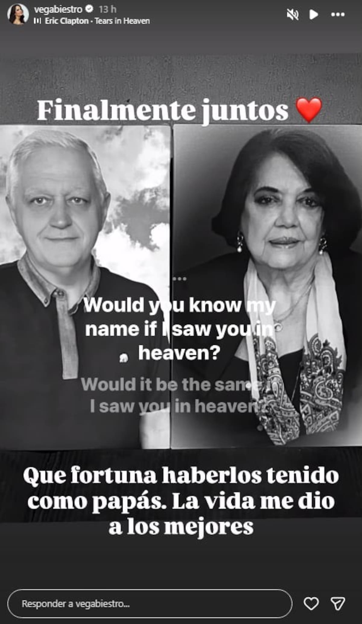 Joanna Vega-Biestro reaparece tras la muerte de su padre con emotivo mensaje.