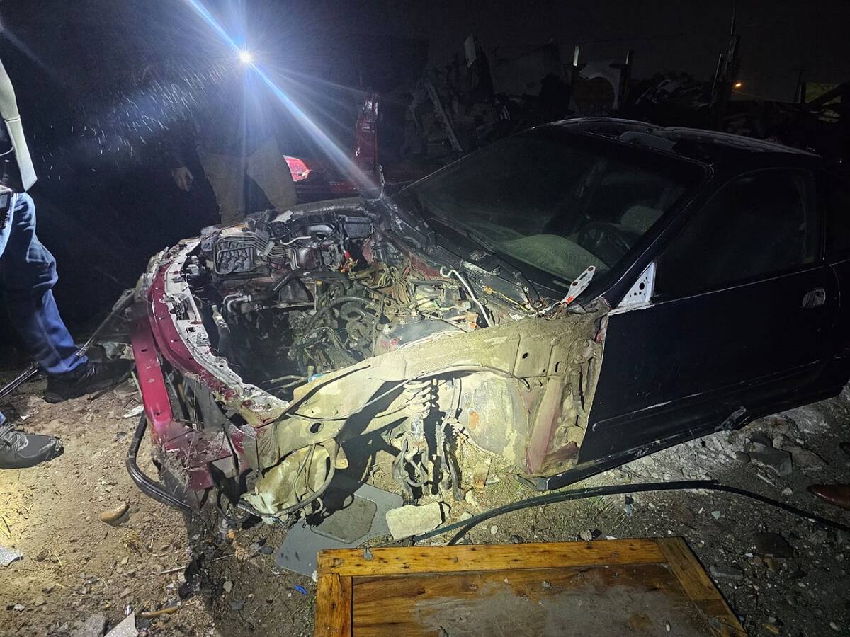 Uno de los automóviles recuperados.