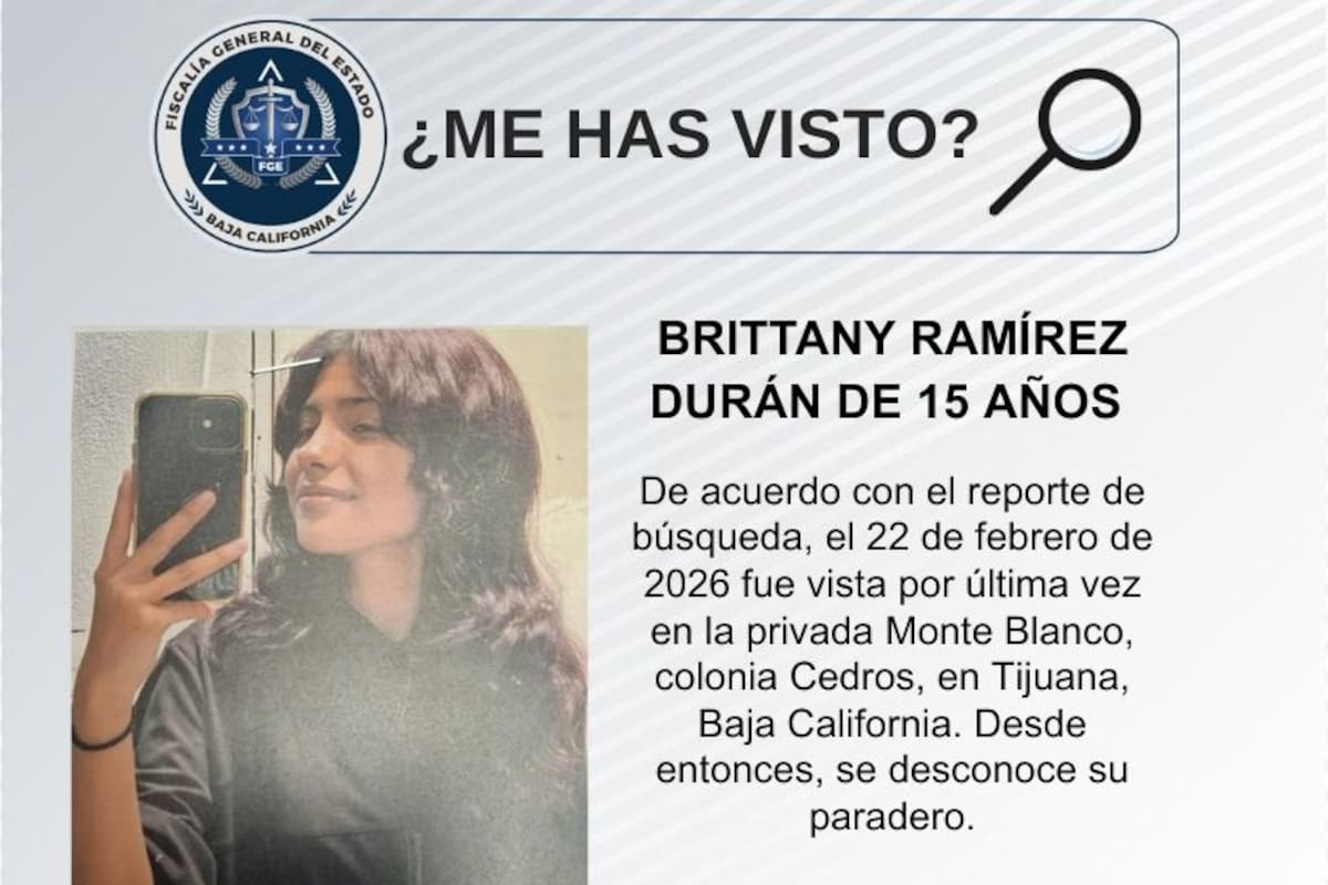 Se busca a Brittany Ramírez Durán de 15 años de edad