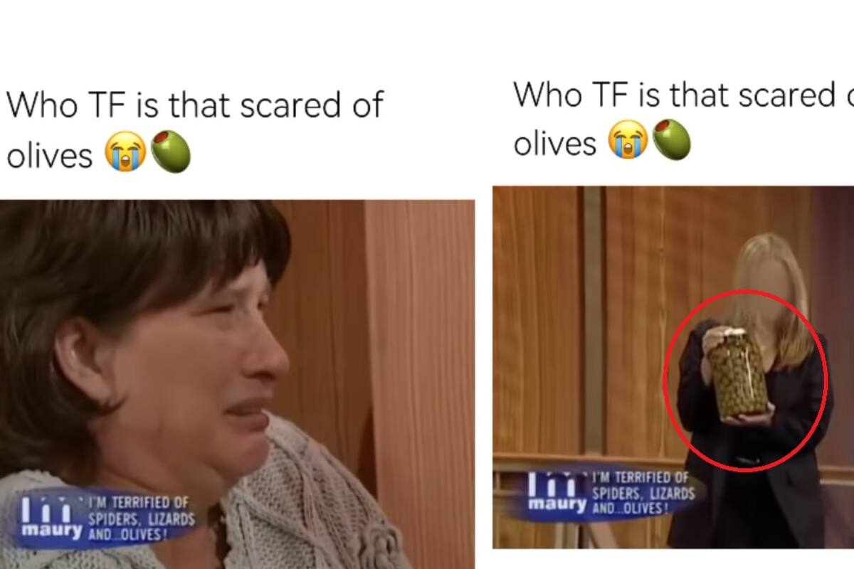 Programa antiguo se vuelve viral por mostrar a una señora con pavor a unas simples aceitunas