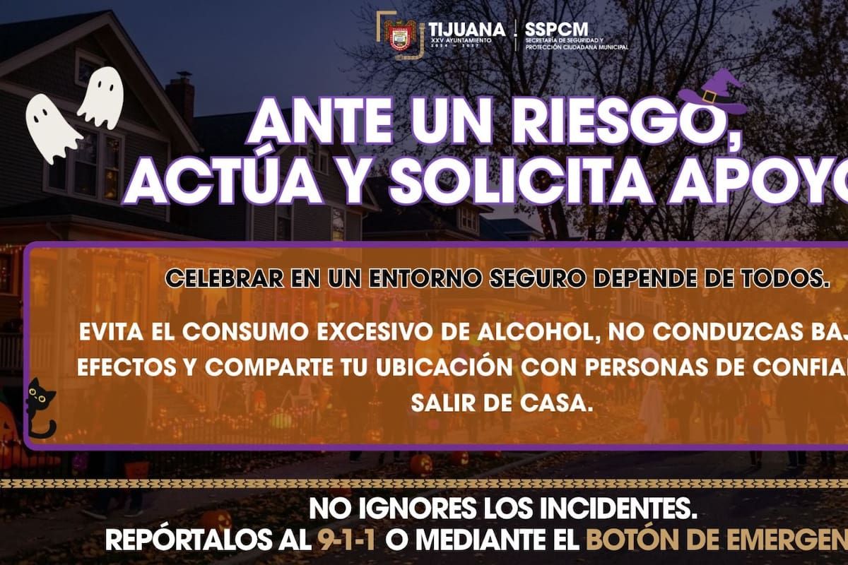 SSPCM emite recomendaciones para celebrar Halloween con seguridad en Tijuana