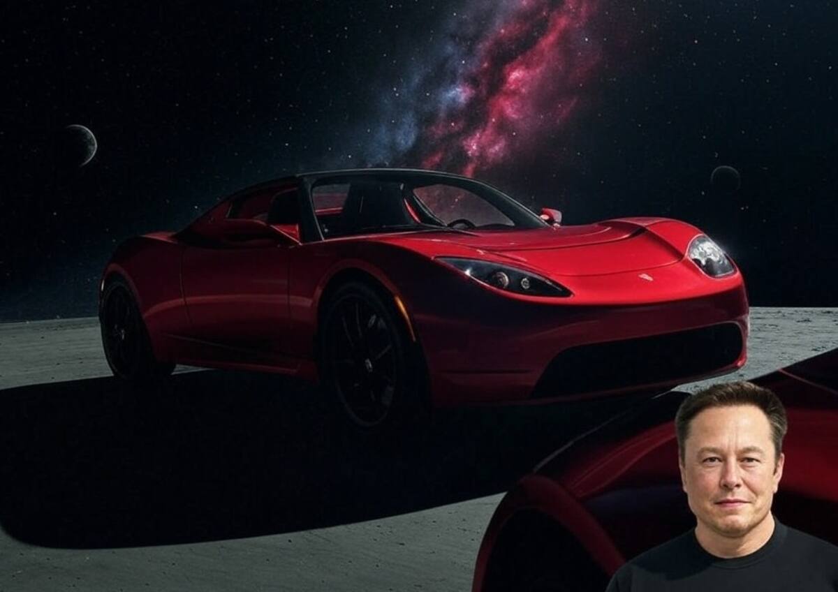 El 6 de febrero de 2018, SpaceX realizó el primer lanzamiento del Falcon Heavy, su cohete más potente en ese momento. Como parte de la carga útil, en lugar de un satélite convencional, Musk decidió enviar su propio automóvil, un Tesla Roadster rojo, con un maniquí apodado Starman en el asiento del conductor. Foto: Grok