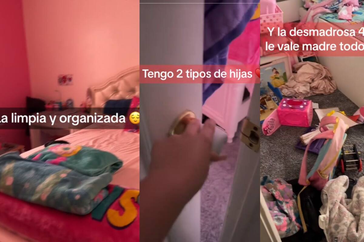 Madre revela las diferentes habitaciones de sus hijas: la ordenada y la caótica
