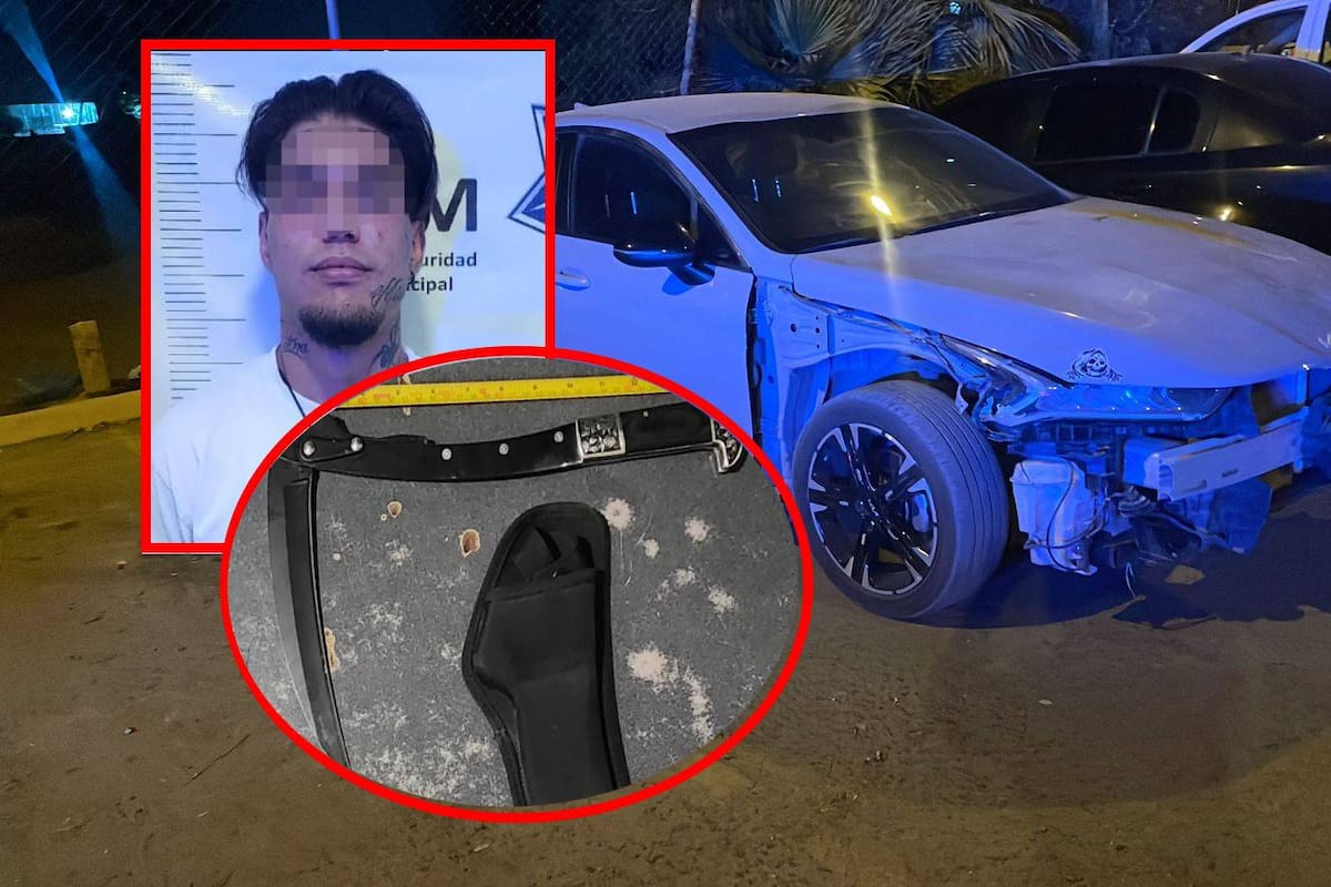 Cae presunto asaltante con arma prohibida en la Leandro Valle