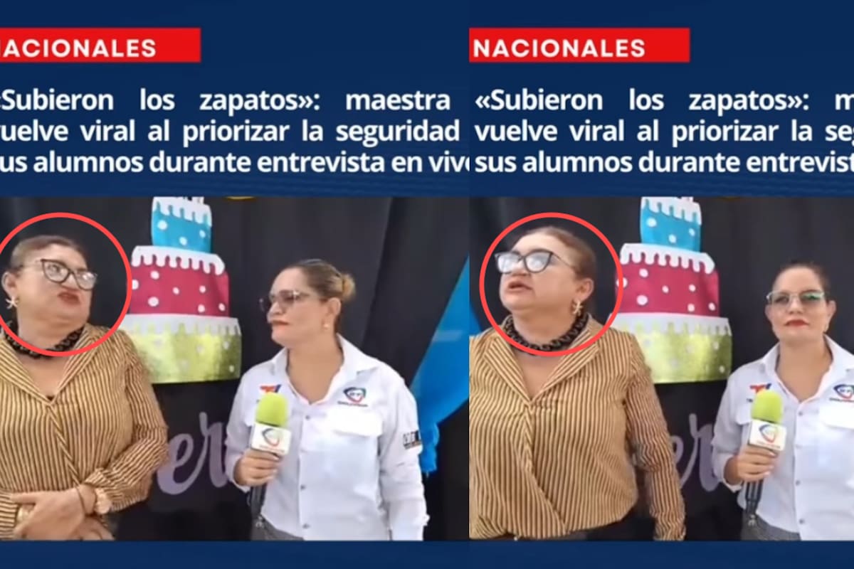 Estaba dando una entrevista, pero la interrumpió para poner a salvo a un alumno: maestra se vuelve viral por su compromiso con la profesión