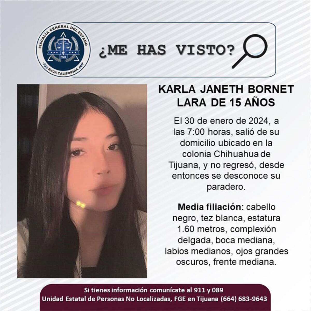 Pesquisa de Karla Janeth Bornet Lara, de 15 años.