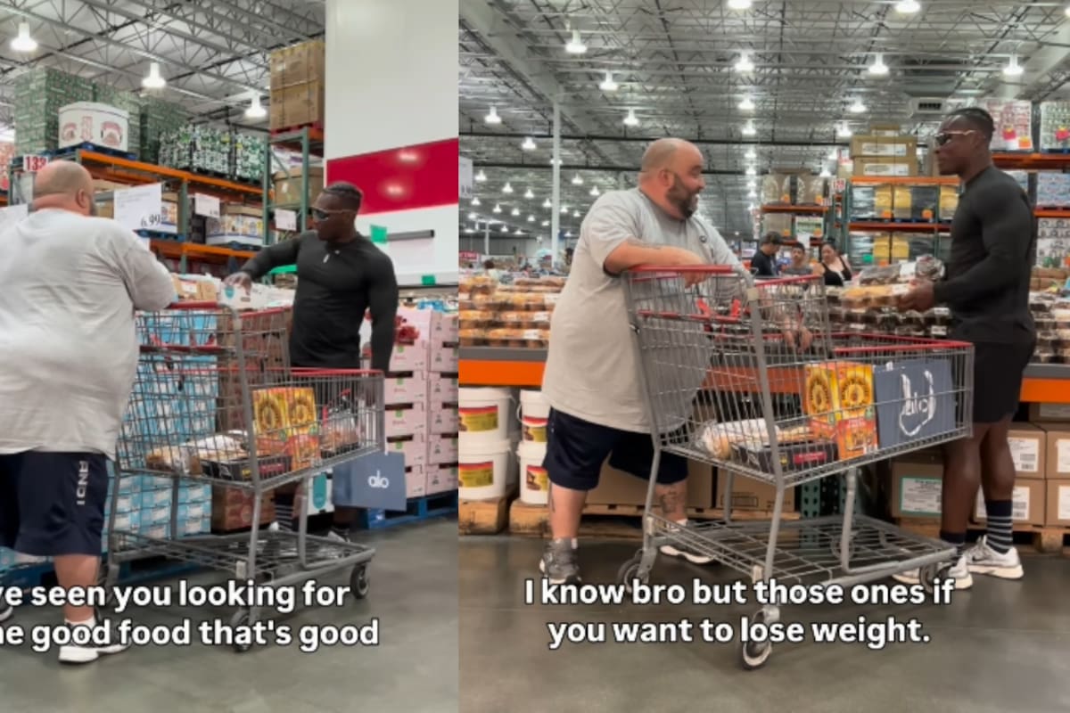 ‘Le ayudo a hacer su despensa saludablemente’: instructor interviene a hombre con sobrepeso en Costco para cambiar su vida