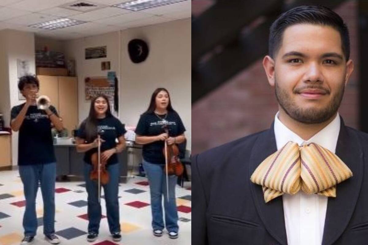 Profesor da clases de mariachi en una escuela de California