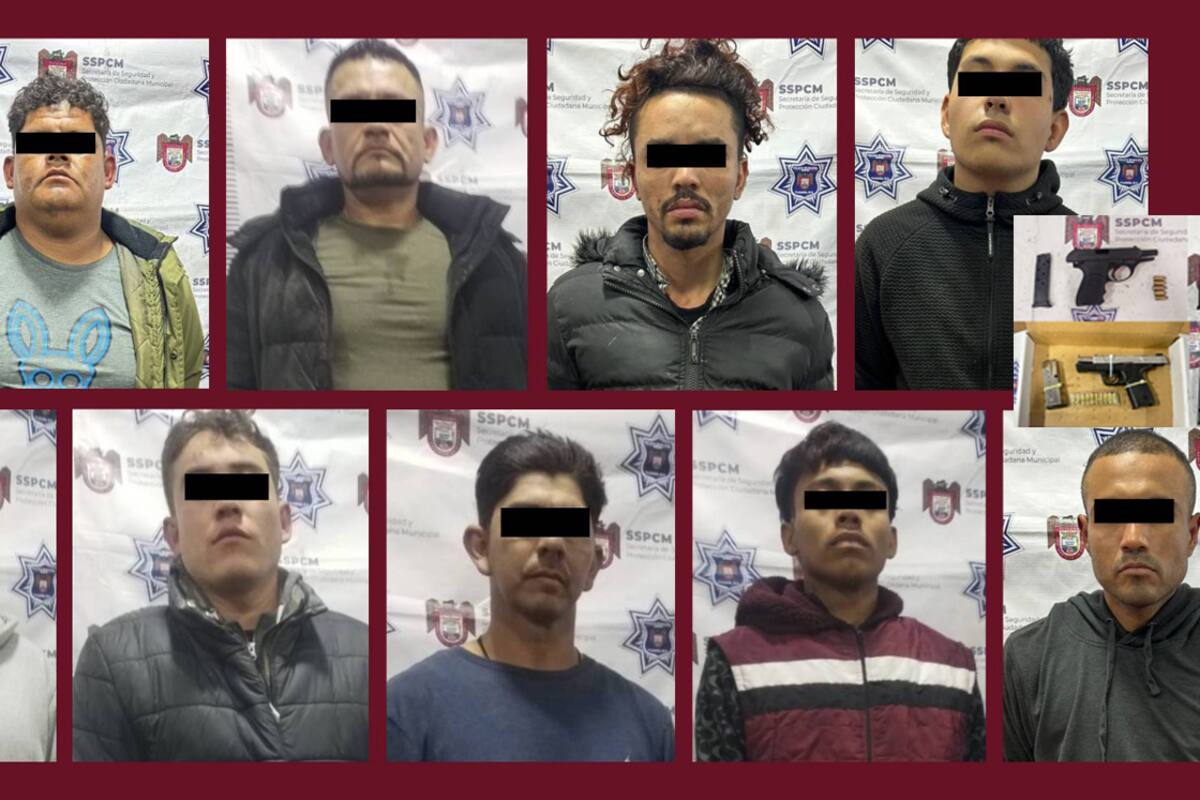 Aseguran a nueve personas y retiran de las calles cuatro armas de fuego