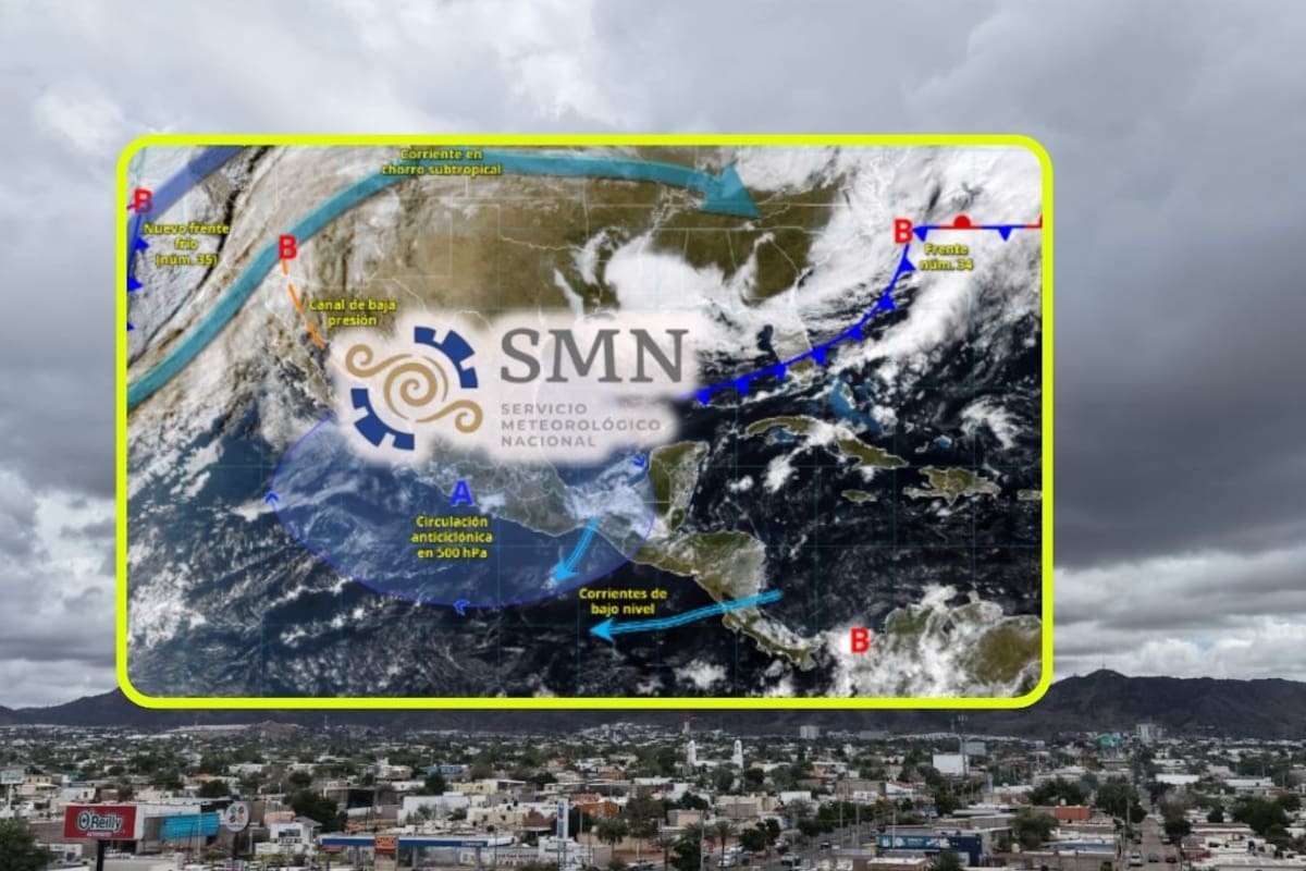 Nuevo frente frío y corriente en chorro “sacudirán” estas ciudades del Norte mañana miércoles y jueves con rachas de hasta 90 km/h, posibles nevadas, heladas bajo cero; anticiclón provocará calor de 45°C en varios estados del Sur
