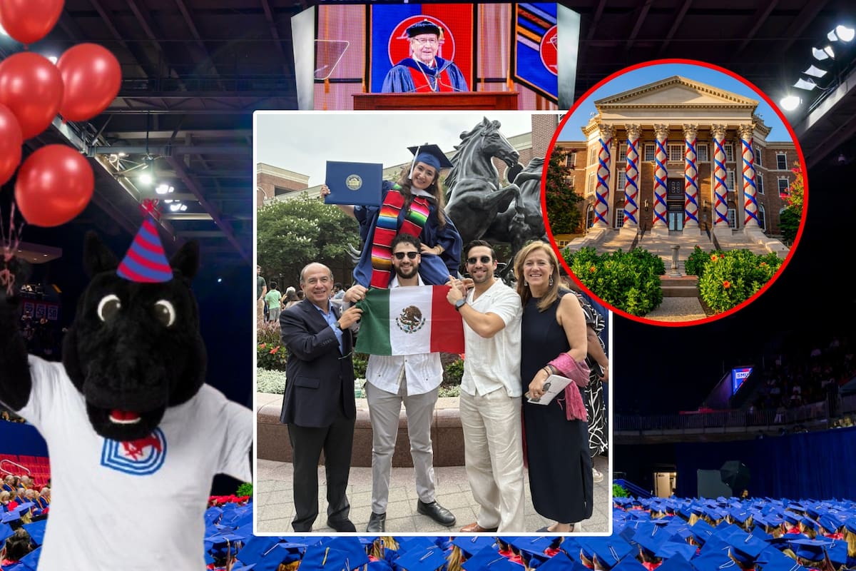 Felipe Calderón festeja con su hija María por graduarse de su maestría en universidad de Texas, EEUU